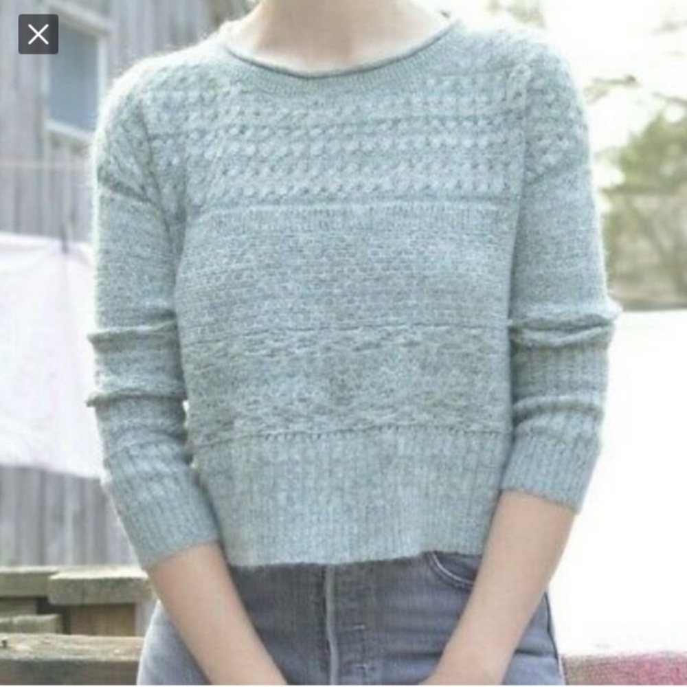Sparrow Anthropologie Mohair Cashmere Blend Gray Heathered Sweater XS